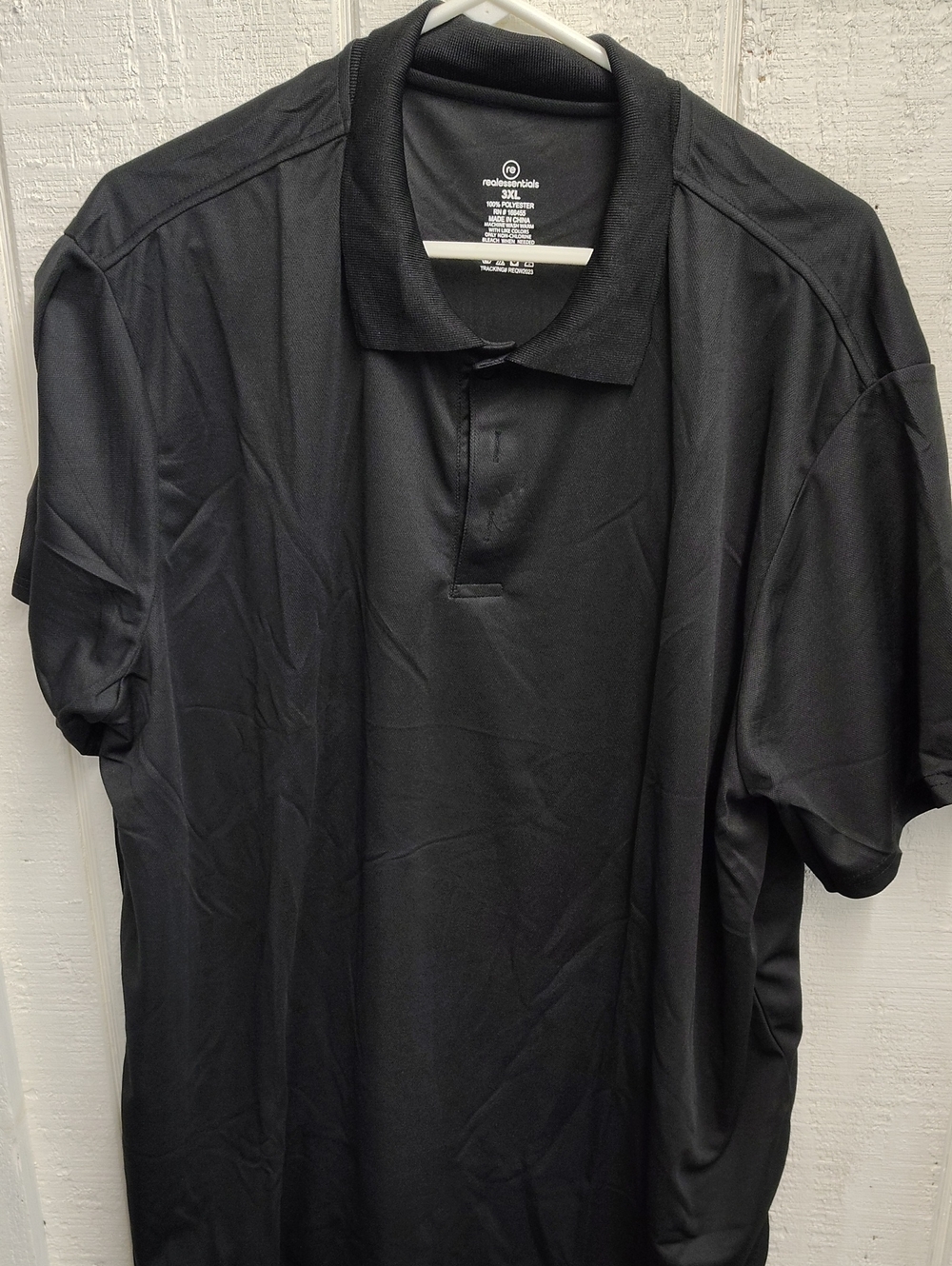 Essentials Black Men's Polo Shirt